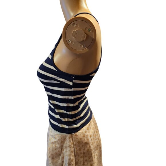 Garage Striped High Neck Cami Tank Top XS - Picture 2 of 3